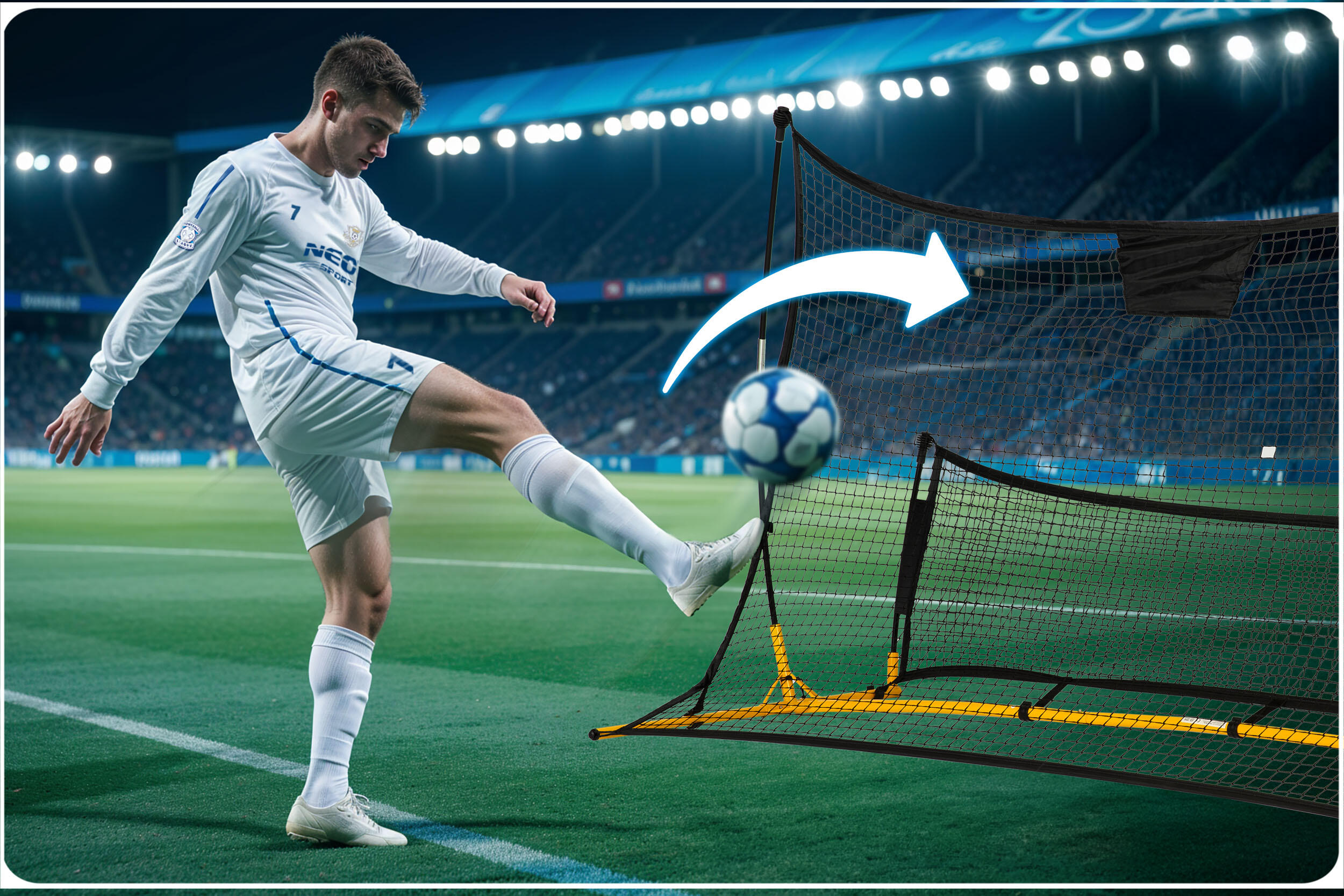 Bramka treningowa rebounder Neo-Sport NS-493 210 x 120 x 35 cm 6/7