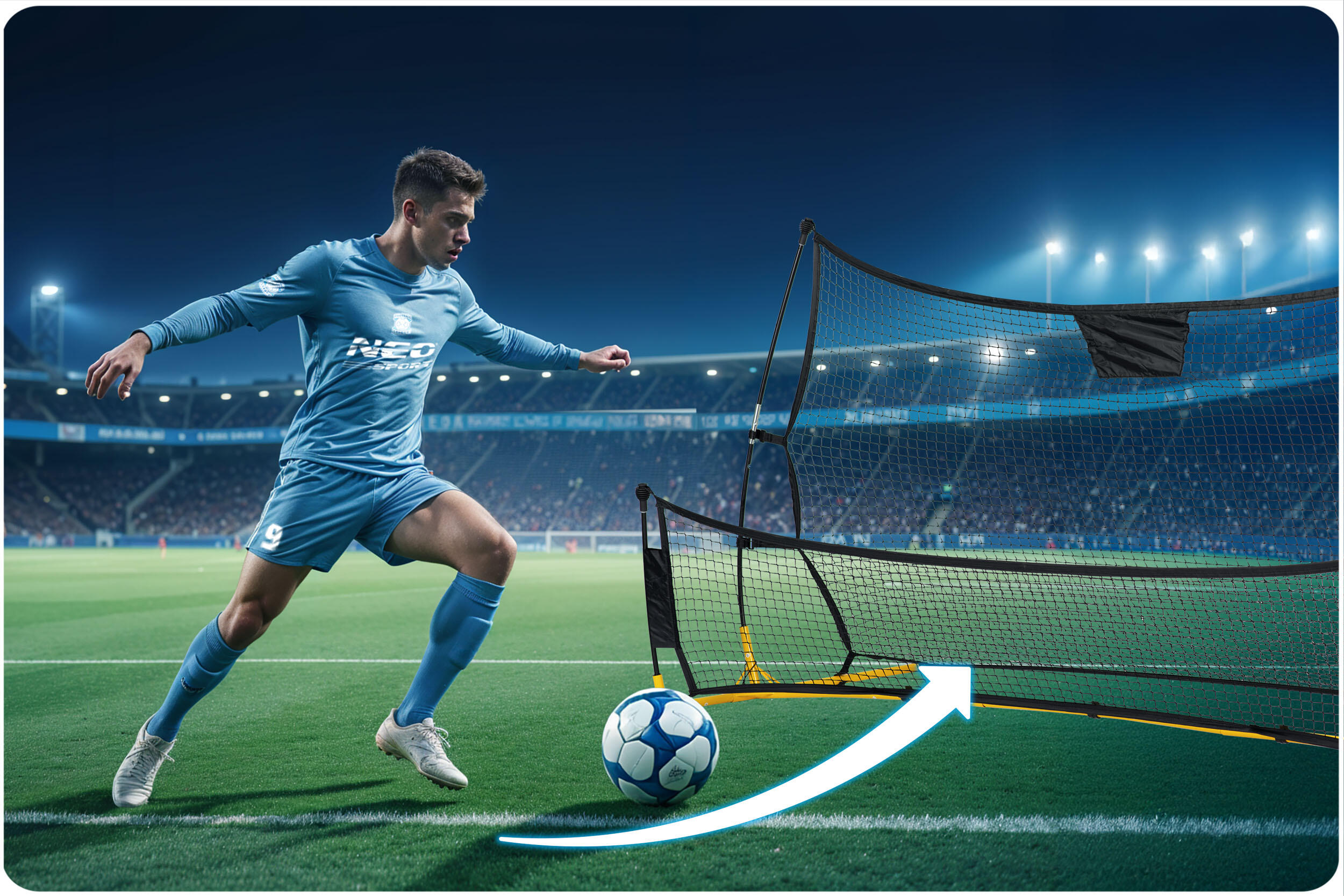 Bramka treningowa rebounder Neo-Sport NS-493 210 x 120 x 35 cm 5/7