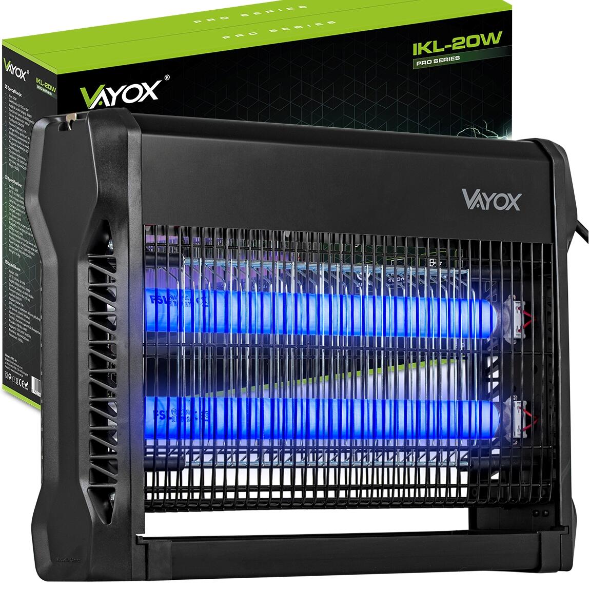 VAYOX Lampa proti hmyzu na komáry a mouchy IKL-20W 260m2