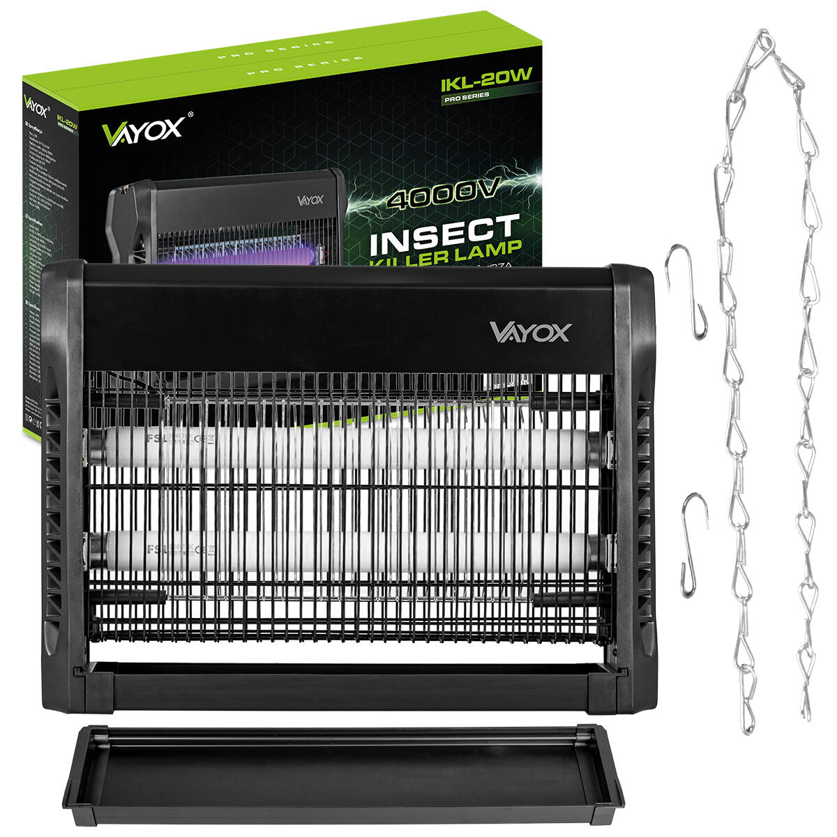 VAYOX IKL-20W insecticidelamp voor muggen en vliegen 260m2 7/7