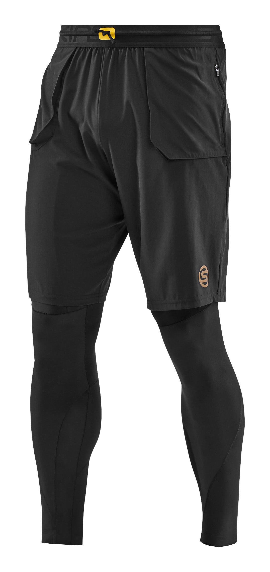 SKINS Skins Series-5 Travel & Recovery Mens Black Tight Shorts