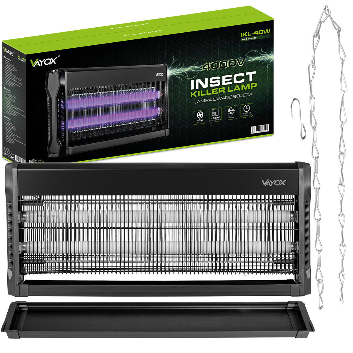 VAYOX IKL-40W insecticidelamp voor muggen en vliegen 370m2 7/7