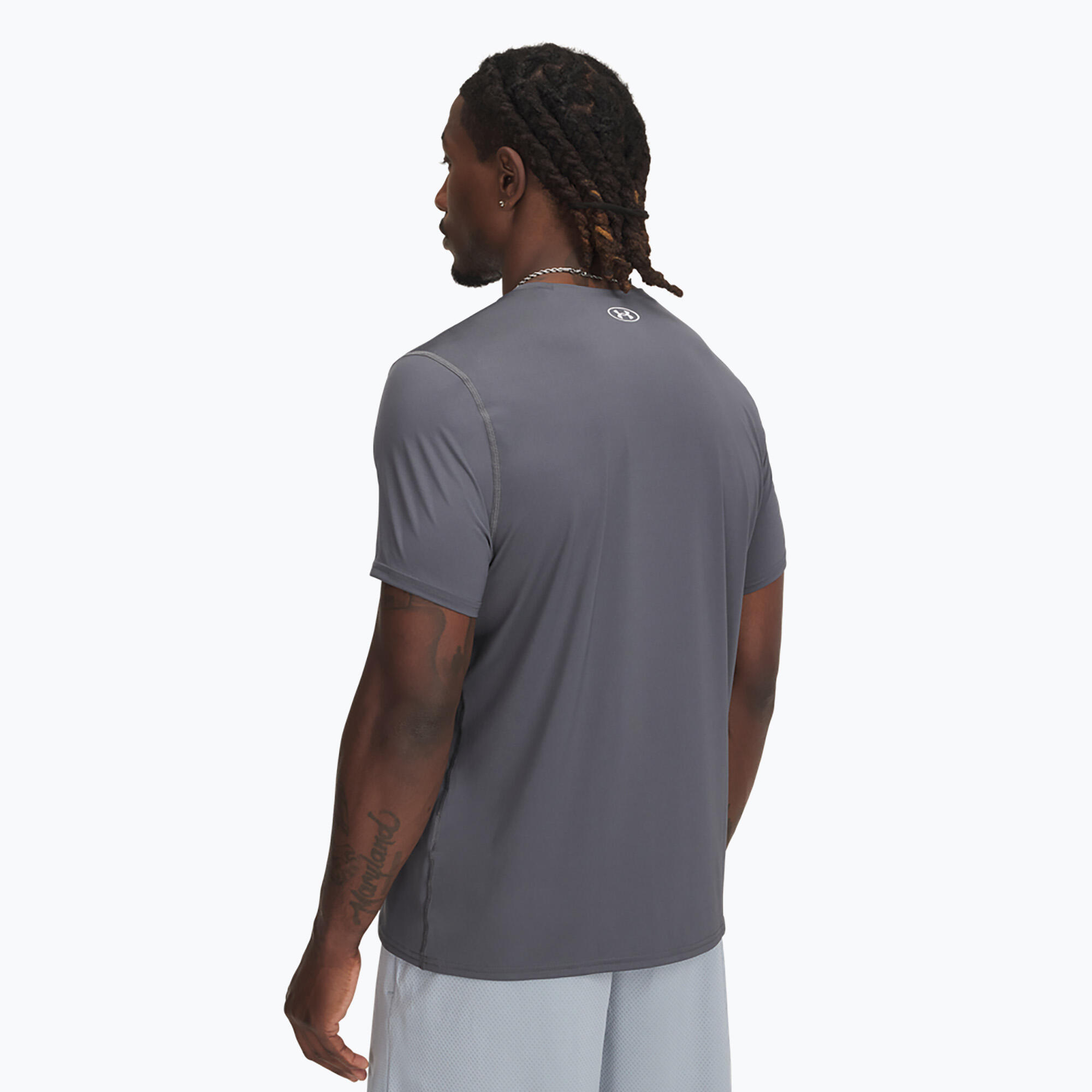 Under Armour Men's Fitted Performance Base Layer T-Shirt - Grey 2/3
