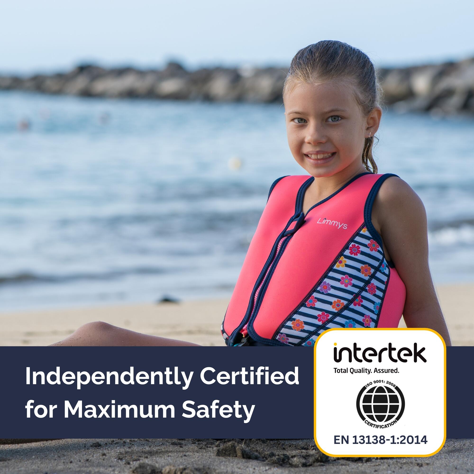 Limmys Premium neopreen zwemvest  kinderen - trekkoord tas inbegrepen 5/8