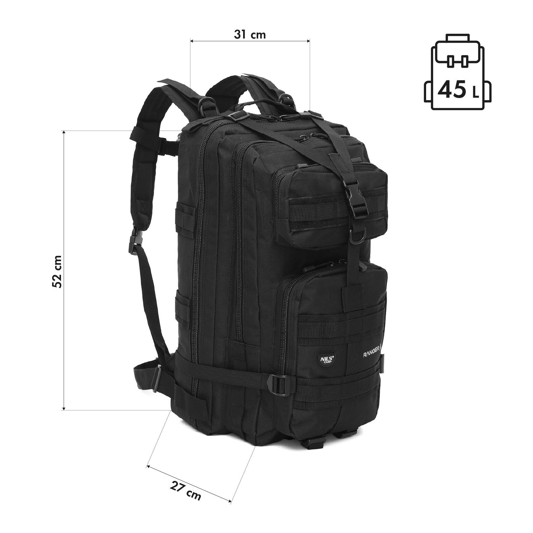 Sac à dos trekking 45L NILS CAMP Ranger NC3902 tactique léger 4/7