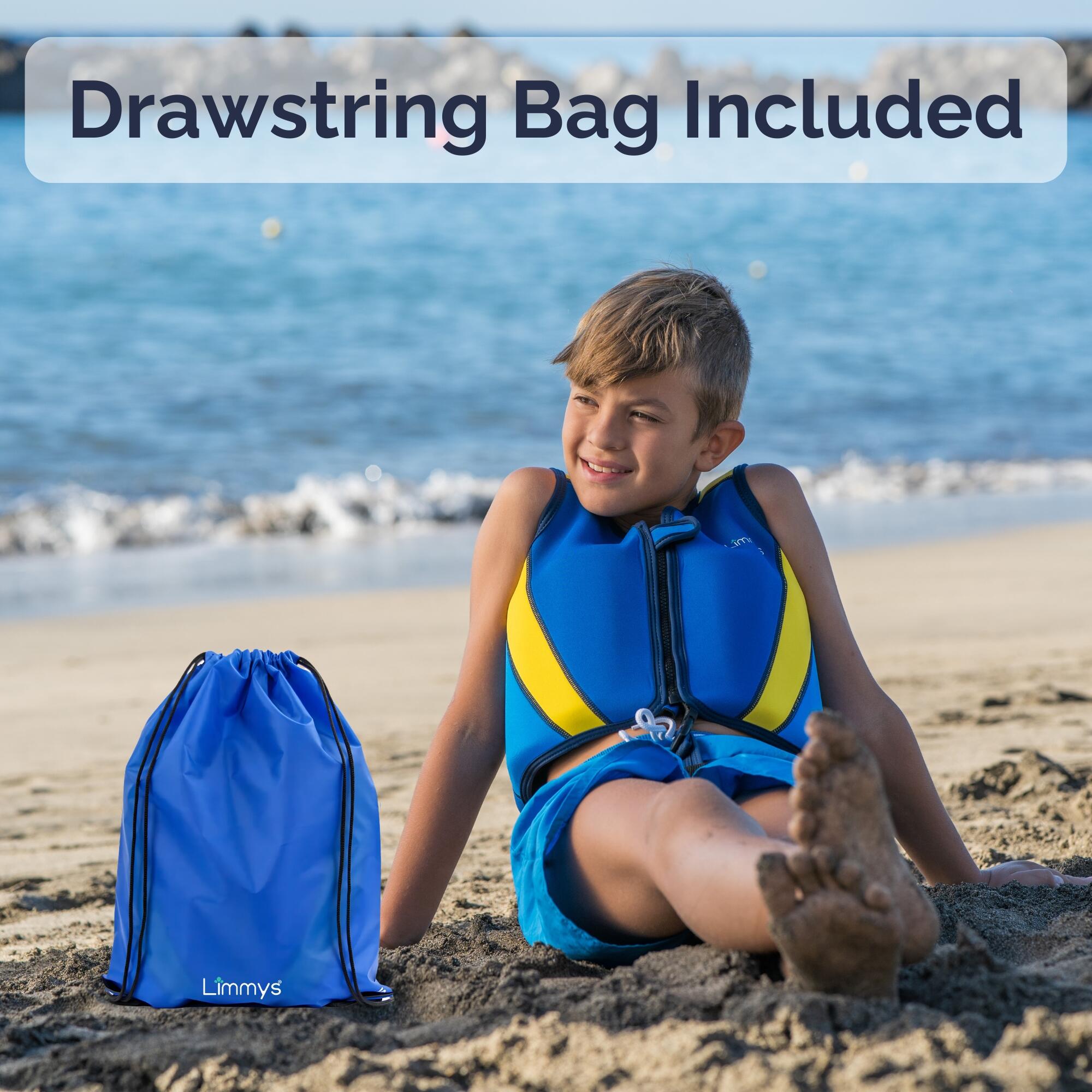 Premium neopreen zwemvest  kinderen - trekkoord tas inbegrepen 7/8