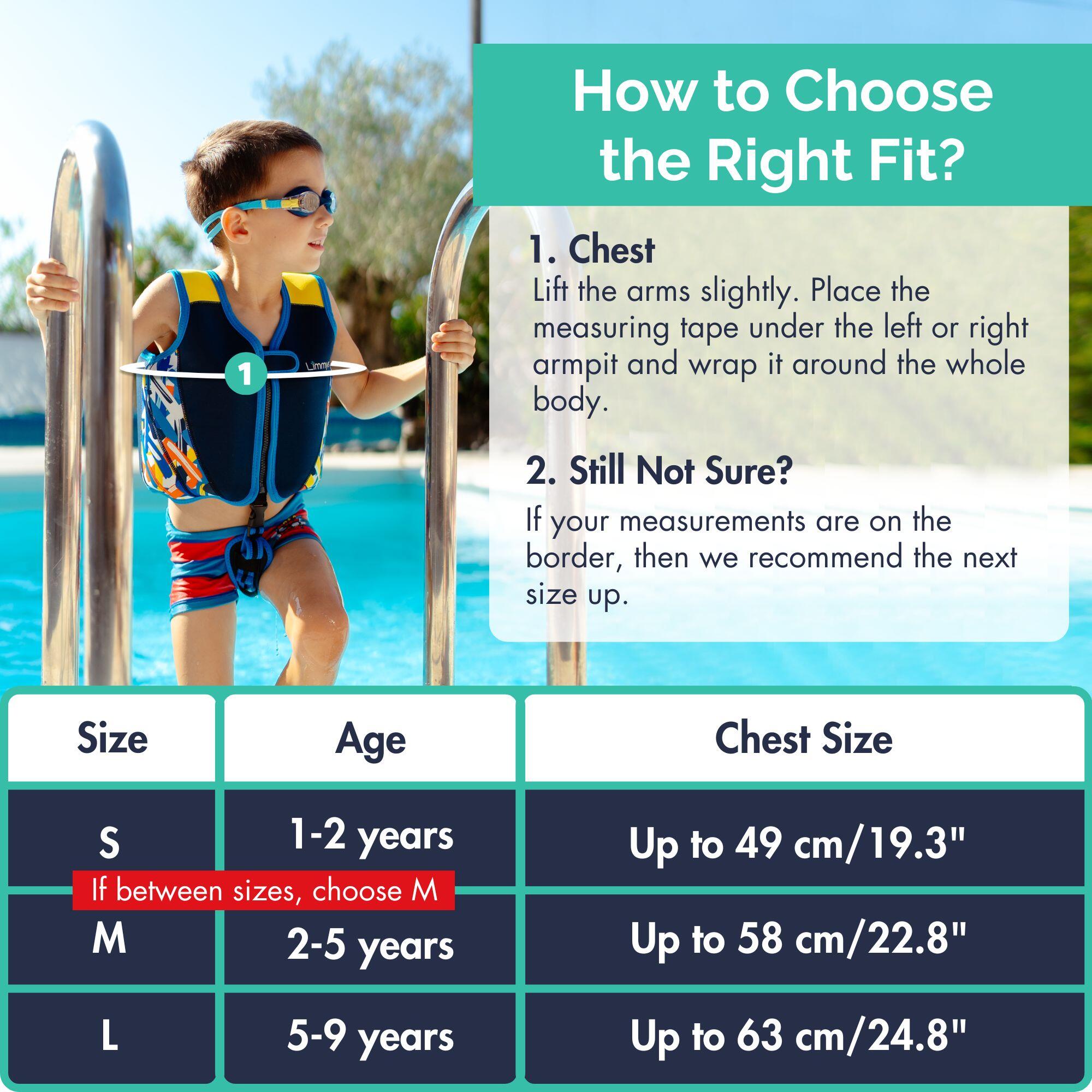 Gilet de natation d'entraînement en néoprène pour enfants avec sac à cordon 6/9