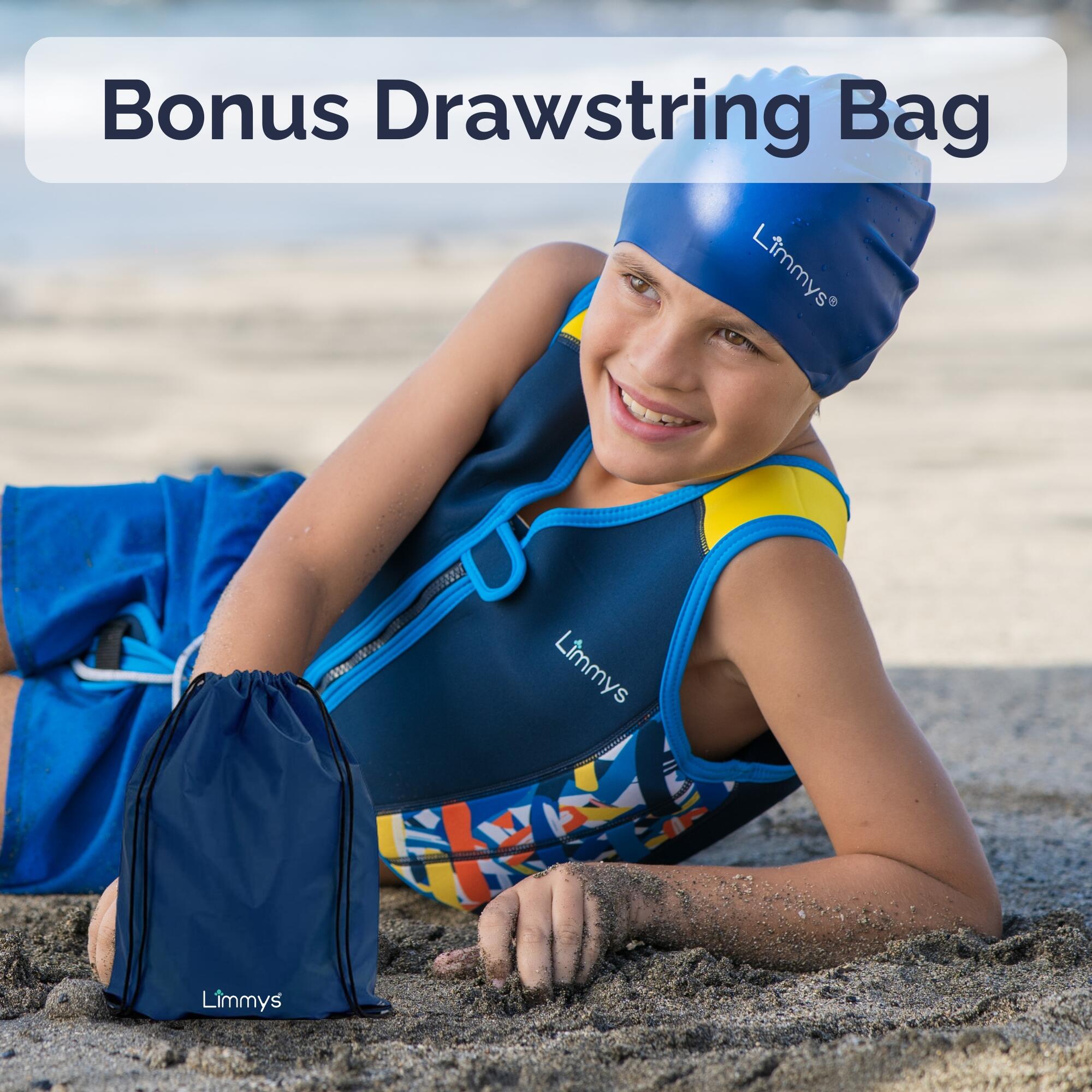 Gilet de natation d'entraînement en néoprène pour enfants avec sac à cordon 7/9