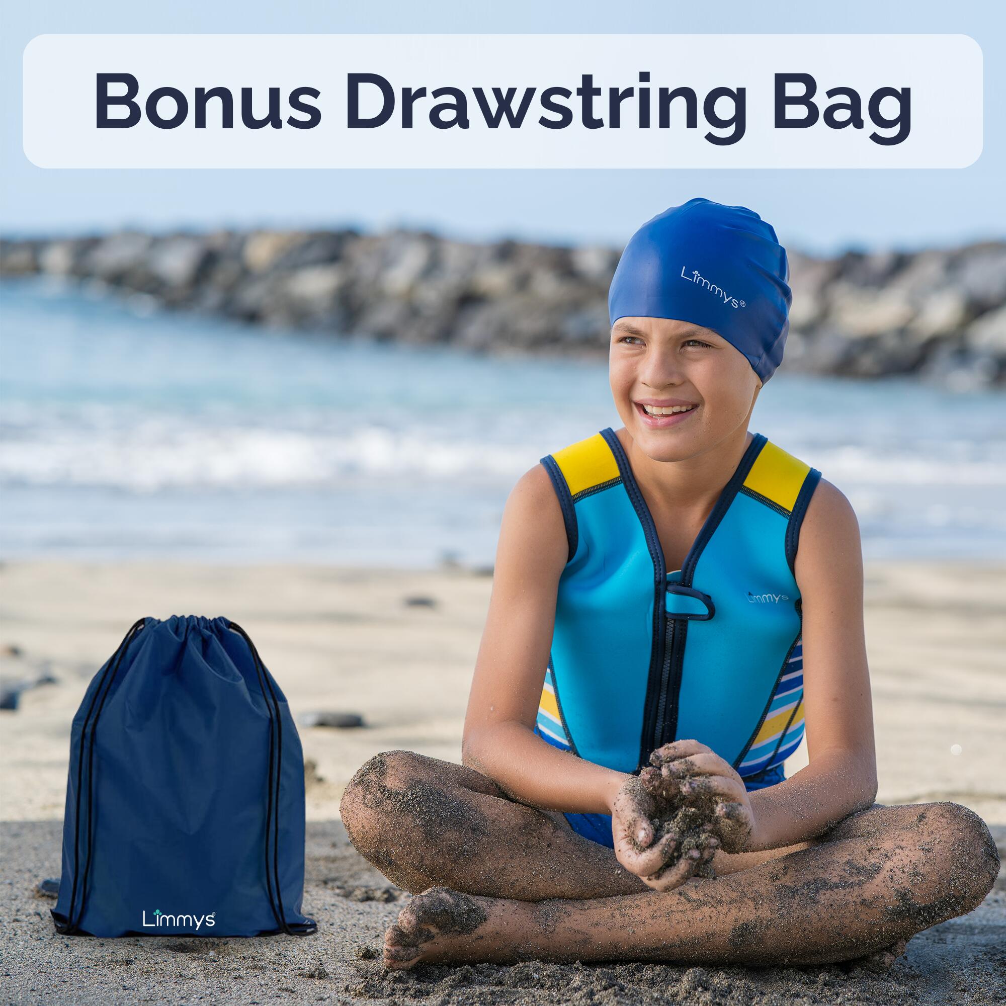 Limmys Premium neopreen zwemvest  kinderen - trekkoord tas inbegrepen 7/8