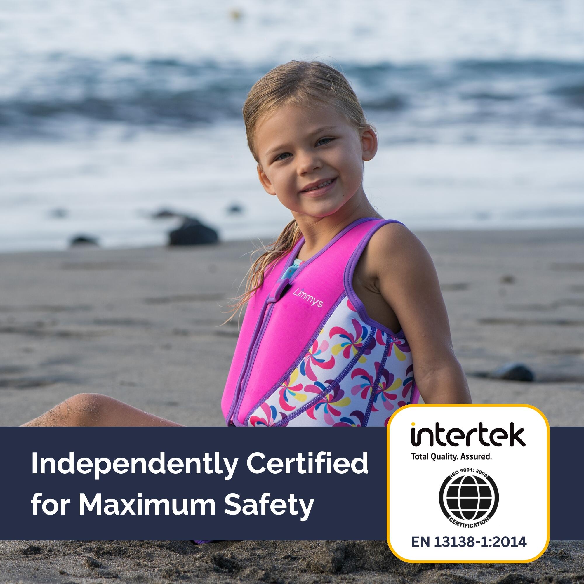 Limmys Premium neopreen zwemvest  kinderen - trekkoord tas inbegrepen 5/8