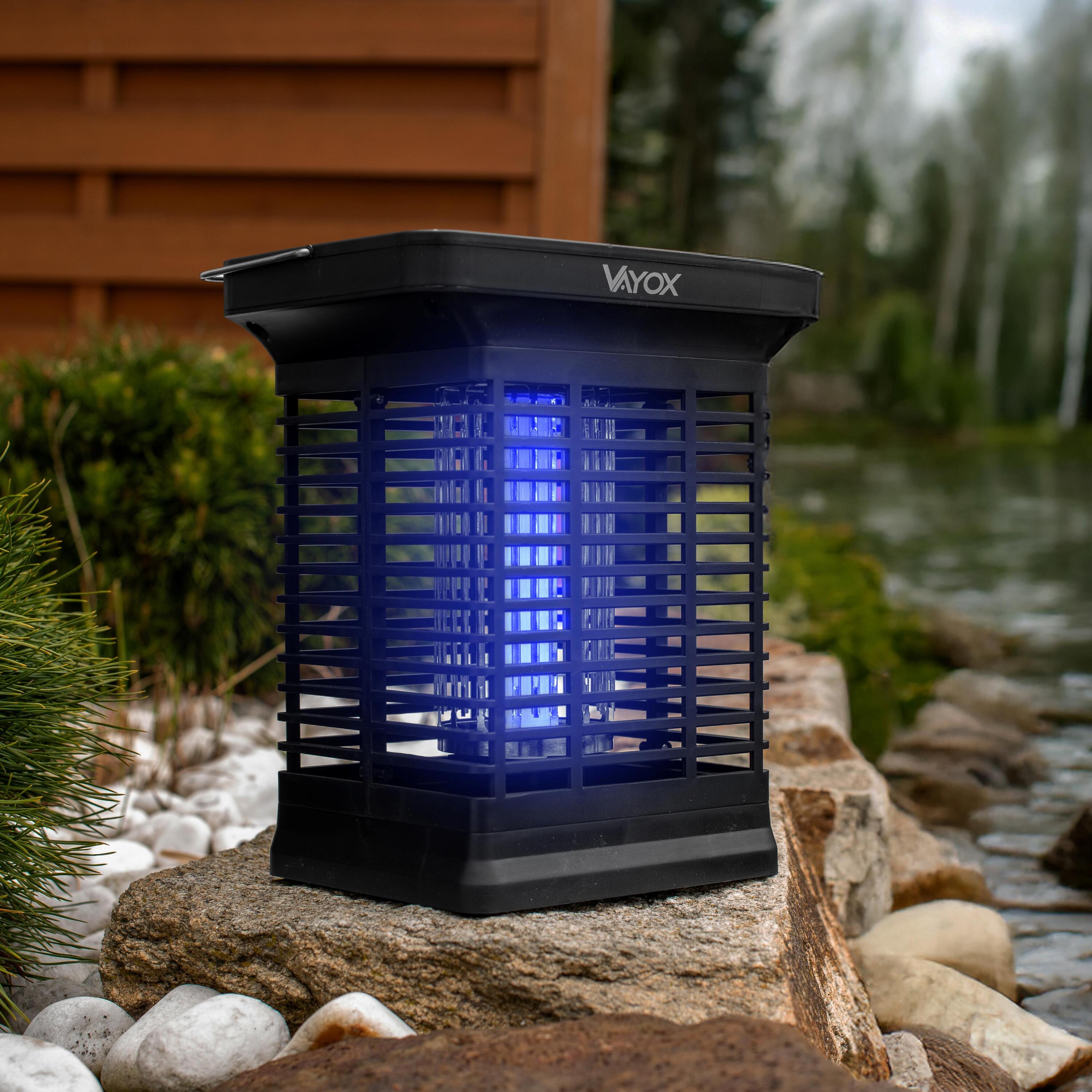 UV-insectendoderlamp VAYOX IKV-200 voor muggen vliegen accu en zonne-energie 2/7