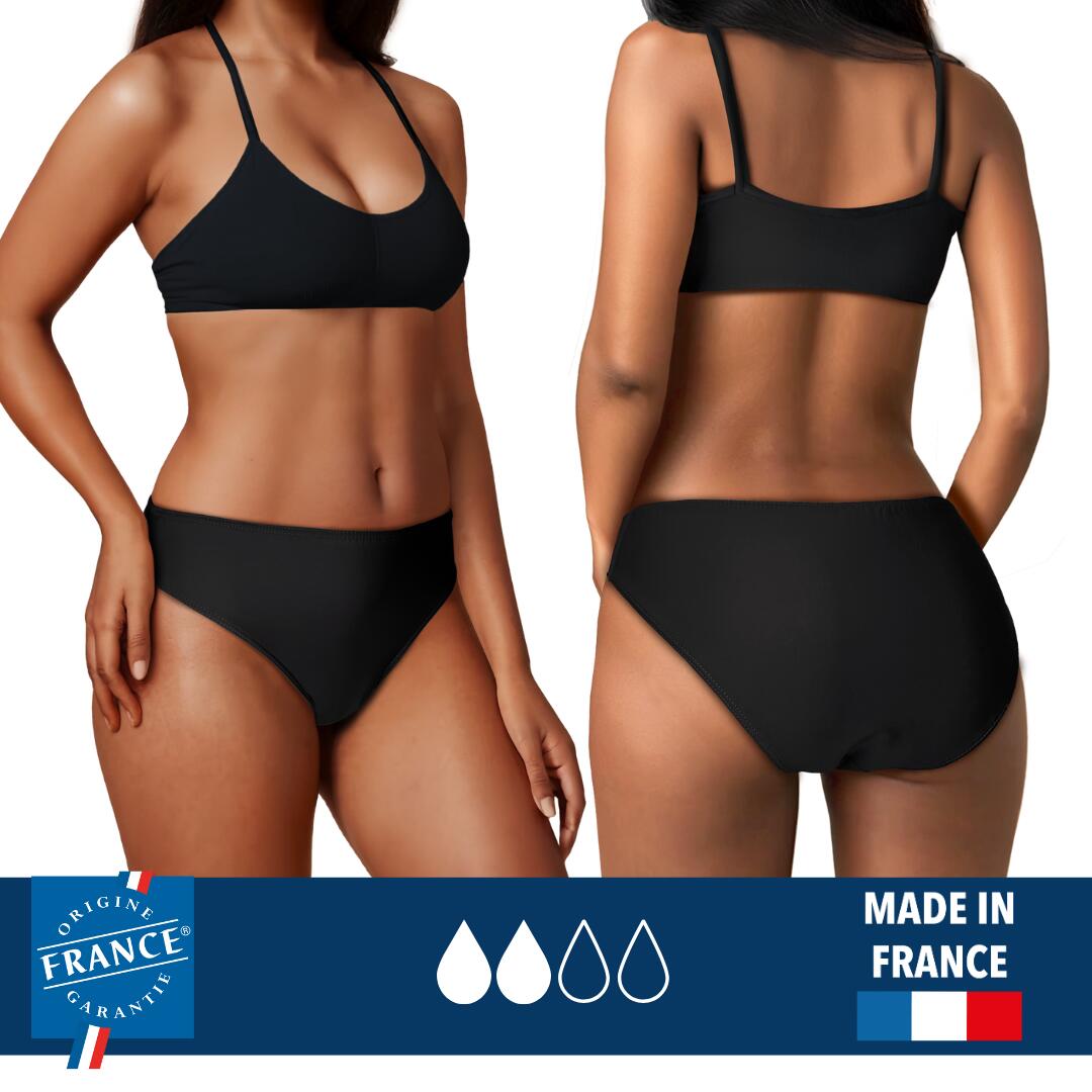 Cueca de Bikini menstrual para fluxos moderados