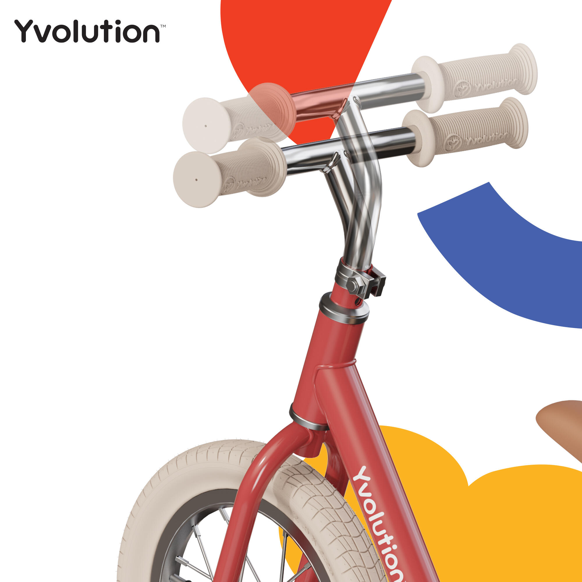 Yvolution draisienne vintage Yvelo Classic Rouge Pneus gonflables 5/5