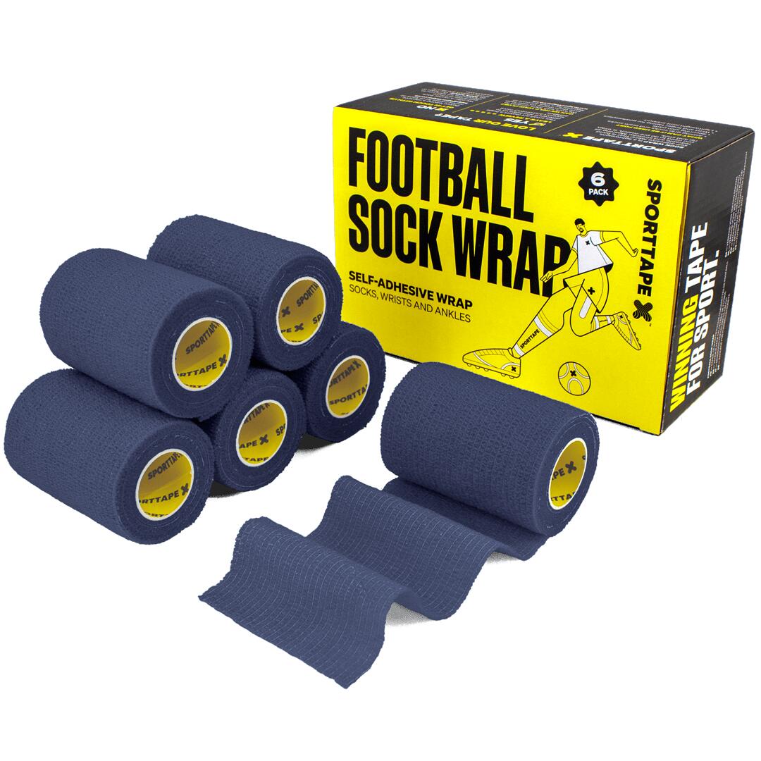 SPORTTAPE COHESIVE BANDAGE - 7.5CM x 4.5M - NAVY BLUE - PACK OF 6 ROLLS