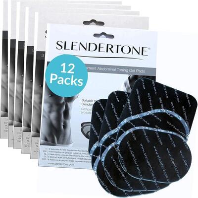 12 CUSCINETTI GEL MEDICO PER CINTURE ADDOMINALI SLENDERTONE