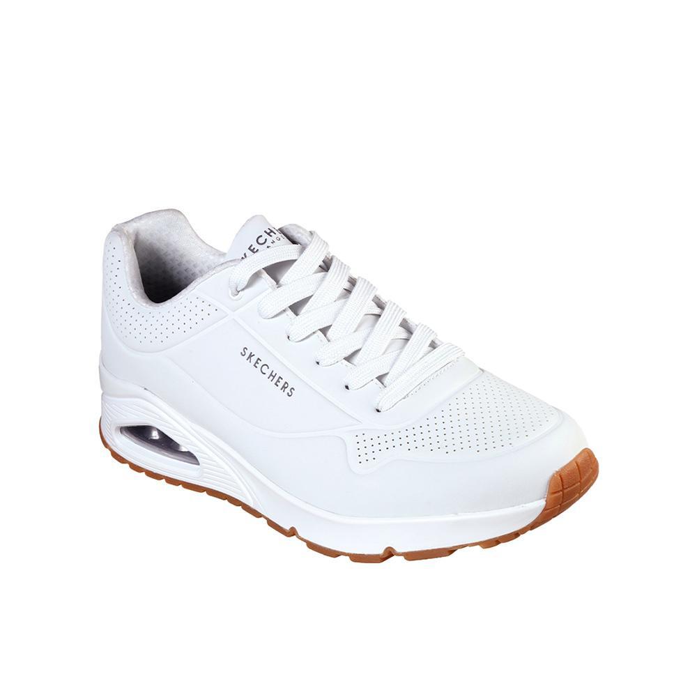 52458/wht Mens Sports Low Top Lace Up Trainers 2/4