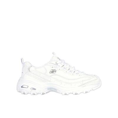 Skechers d'lites fresh start lifestyle-schoenen, wit/zilver, dames