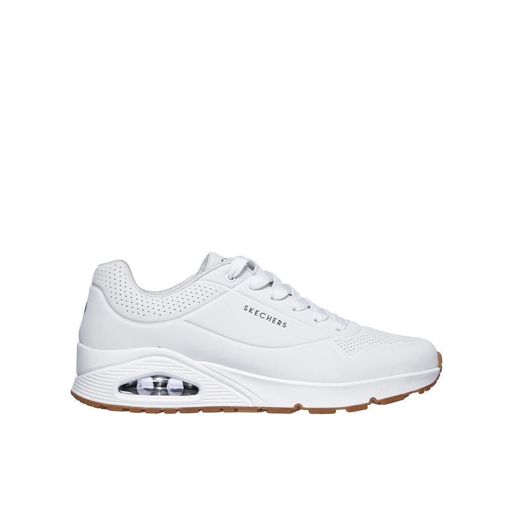 52458/wht Mens Sports Low Top Lace Up Trainers 1/4