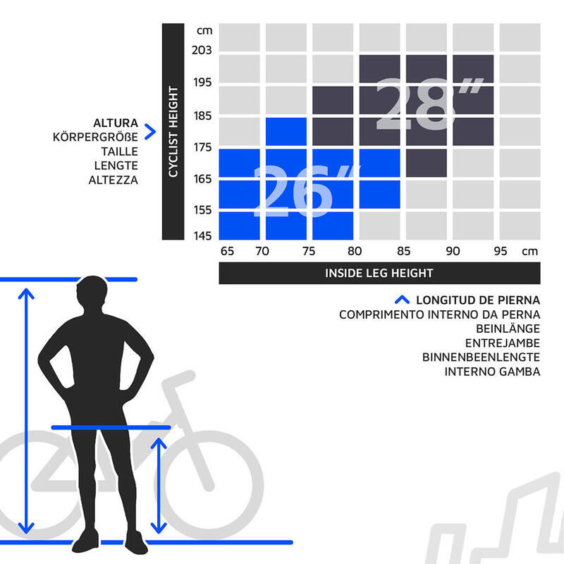 UB100 | Ebike Urbain Polyvalent | Autonomie jusqu'à 140 km | Bleu | 28"
