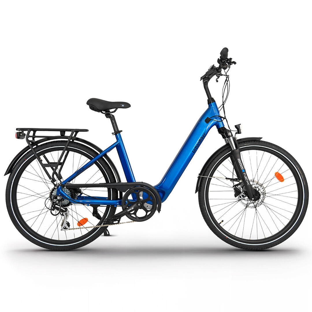 UB100 | Ebike miejski | Zasięg do 140 km | Niebieski | 26"