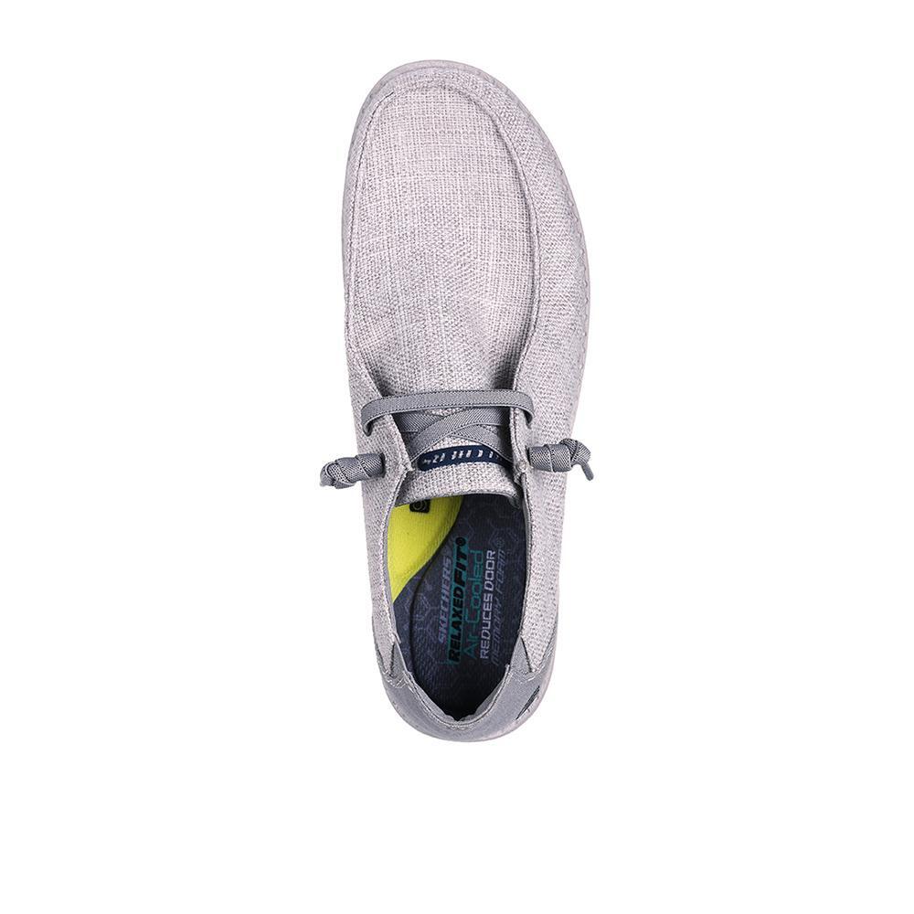Sapatilhas Mocassim Skechers Homem Relaxed Fit: Melson - Nela Cinza 3/4