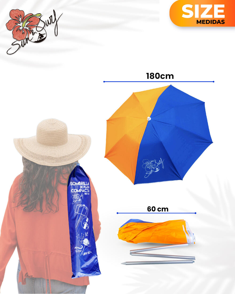 SUN&SURF PARASOL COMPACT 3/7