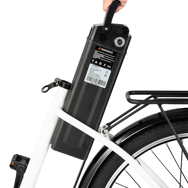 DYU C6 dames elektrische fiets, 250 watt motorvermogen, topsnelheid 25 km/u 5/7