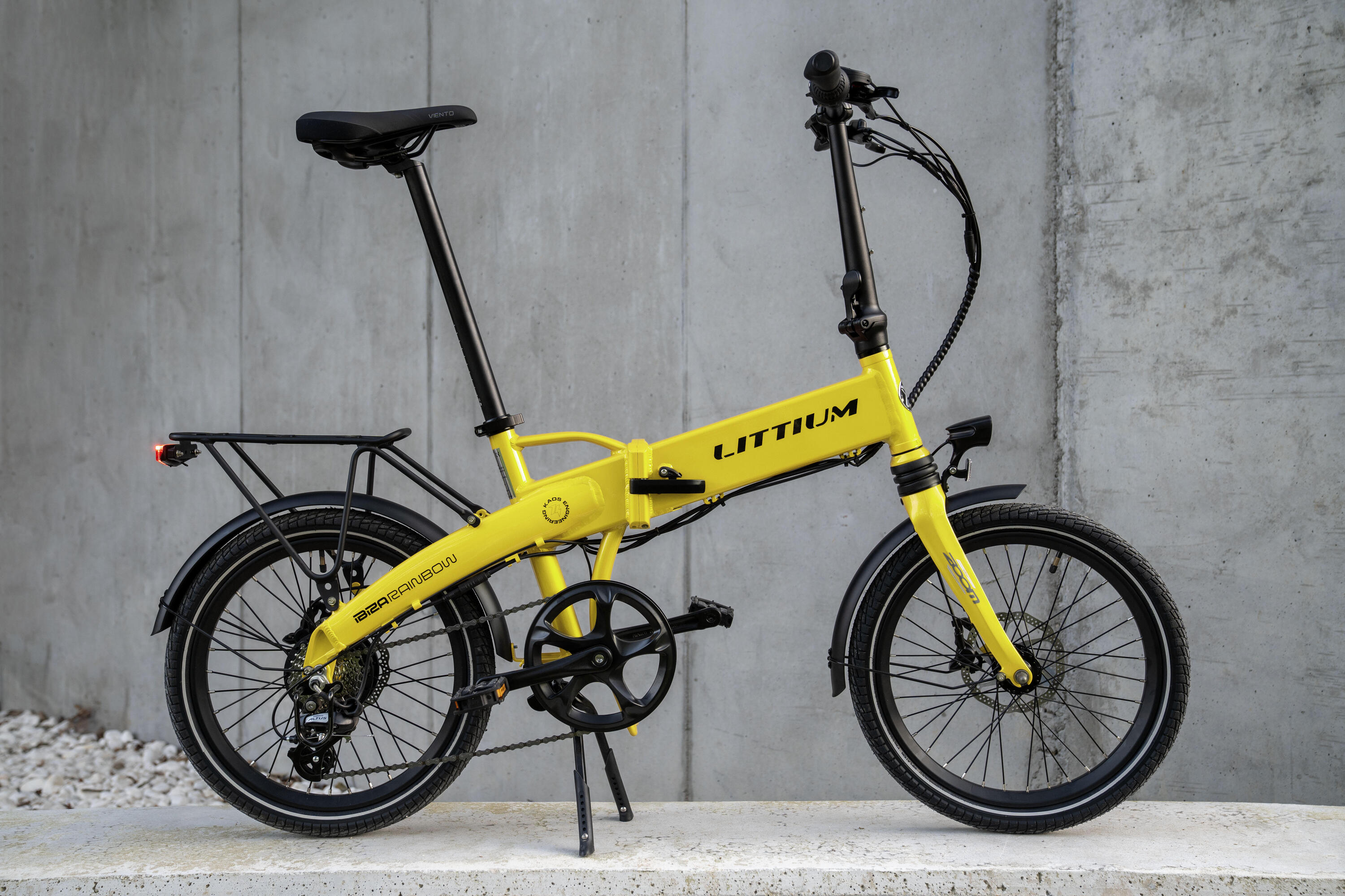 LITTIUM Bicicleta elétrica dobrável LITTIUM IBIZA RAINBOW Amarela 14 AH