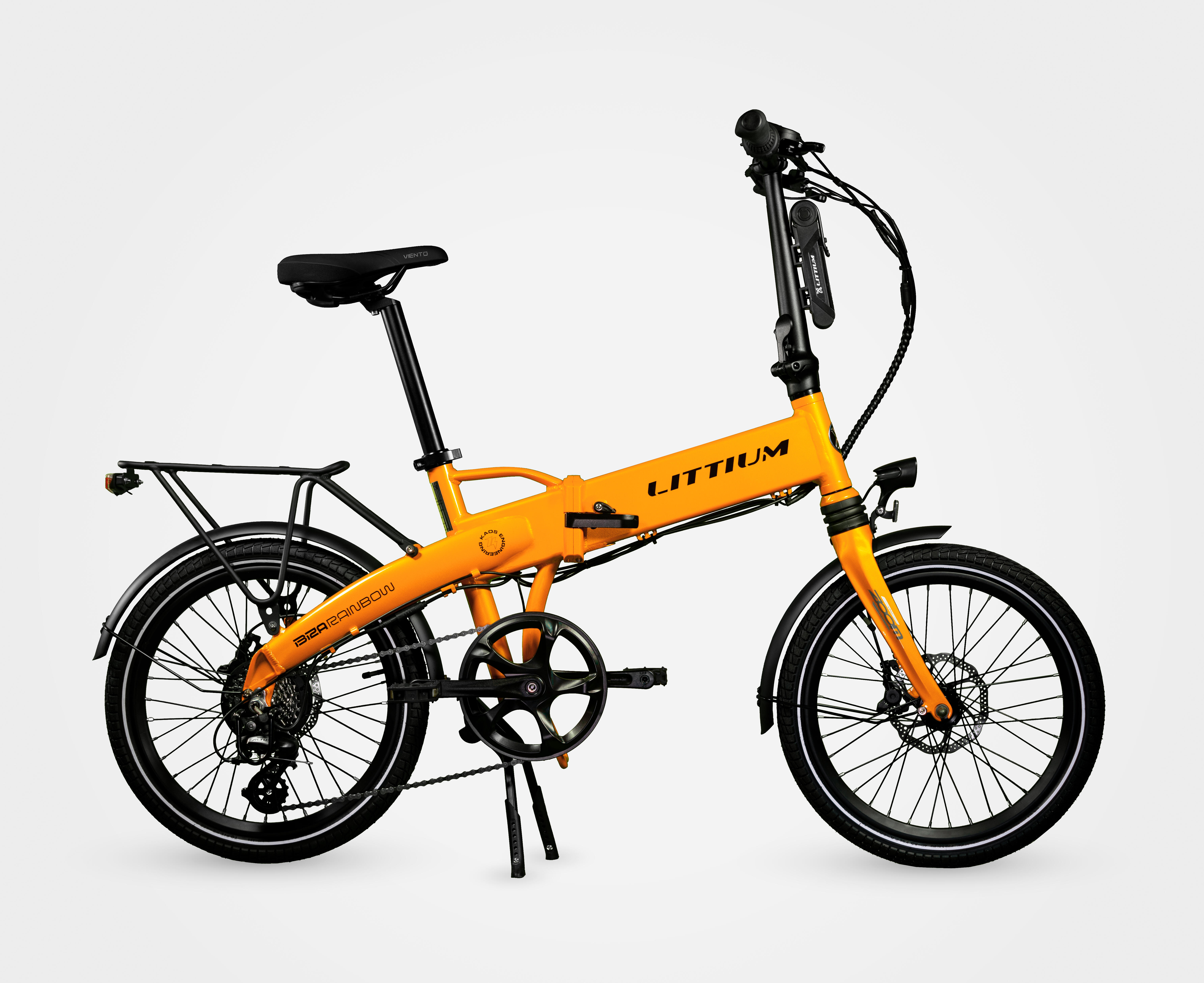 Bicicleta elétrica dobrável littium ibiza rainbow laranja 10,4 ah