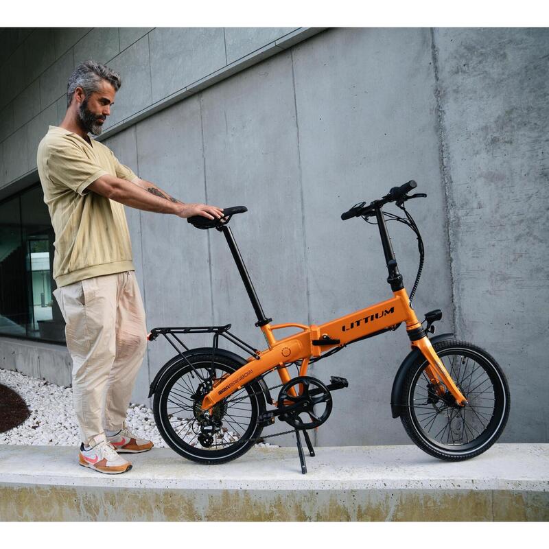 Pliable Velo Electrique Orange Moovway-Vélo MOOVWAY Vélo
