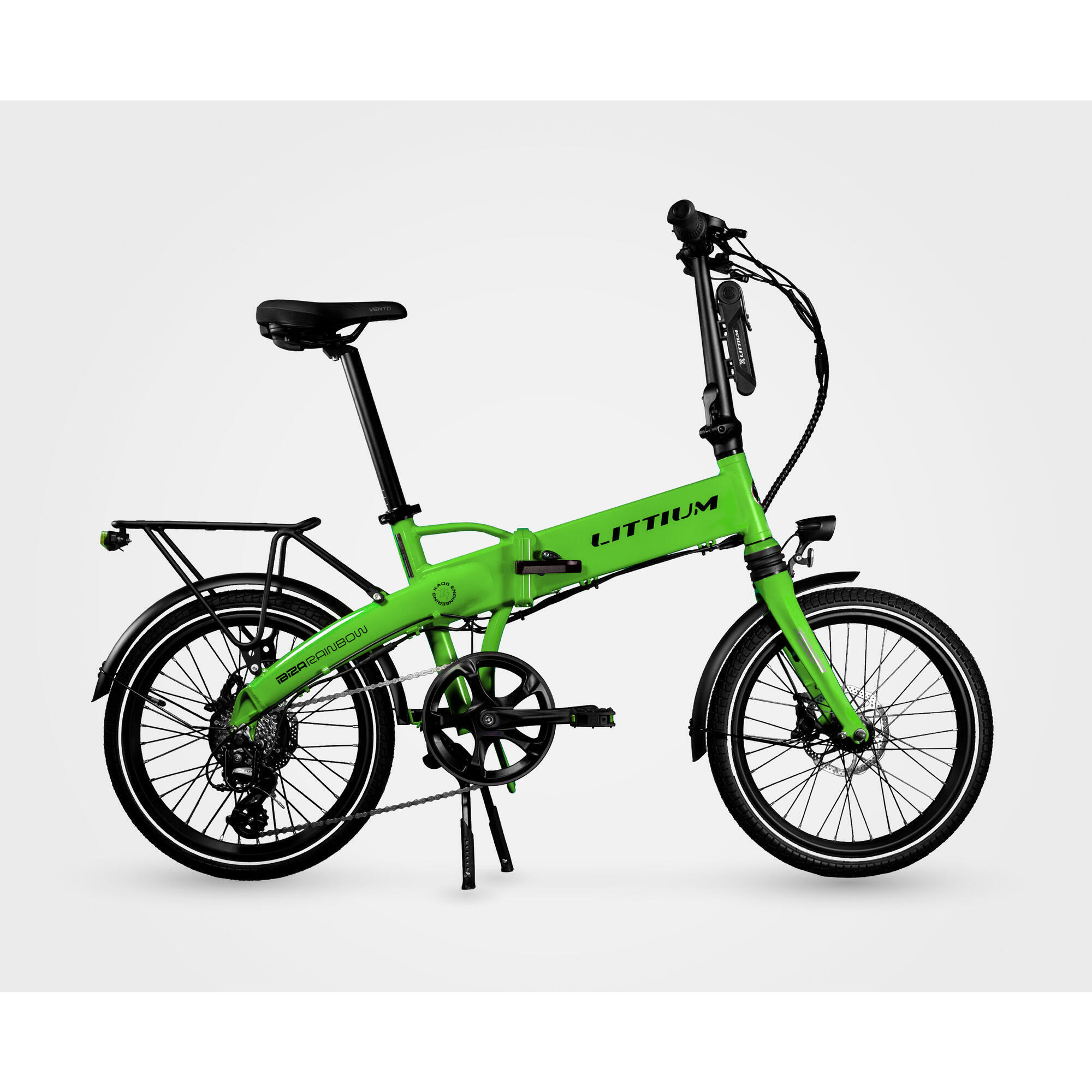 Bicicleta elétrica dobrável LITTIUM IBIZA RAINBOW Verde 10,4 AH