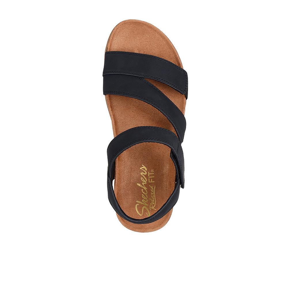 SANDALE Adaptable FEMME Skechers Lifted Comfort tissu NOIR 3/7