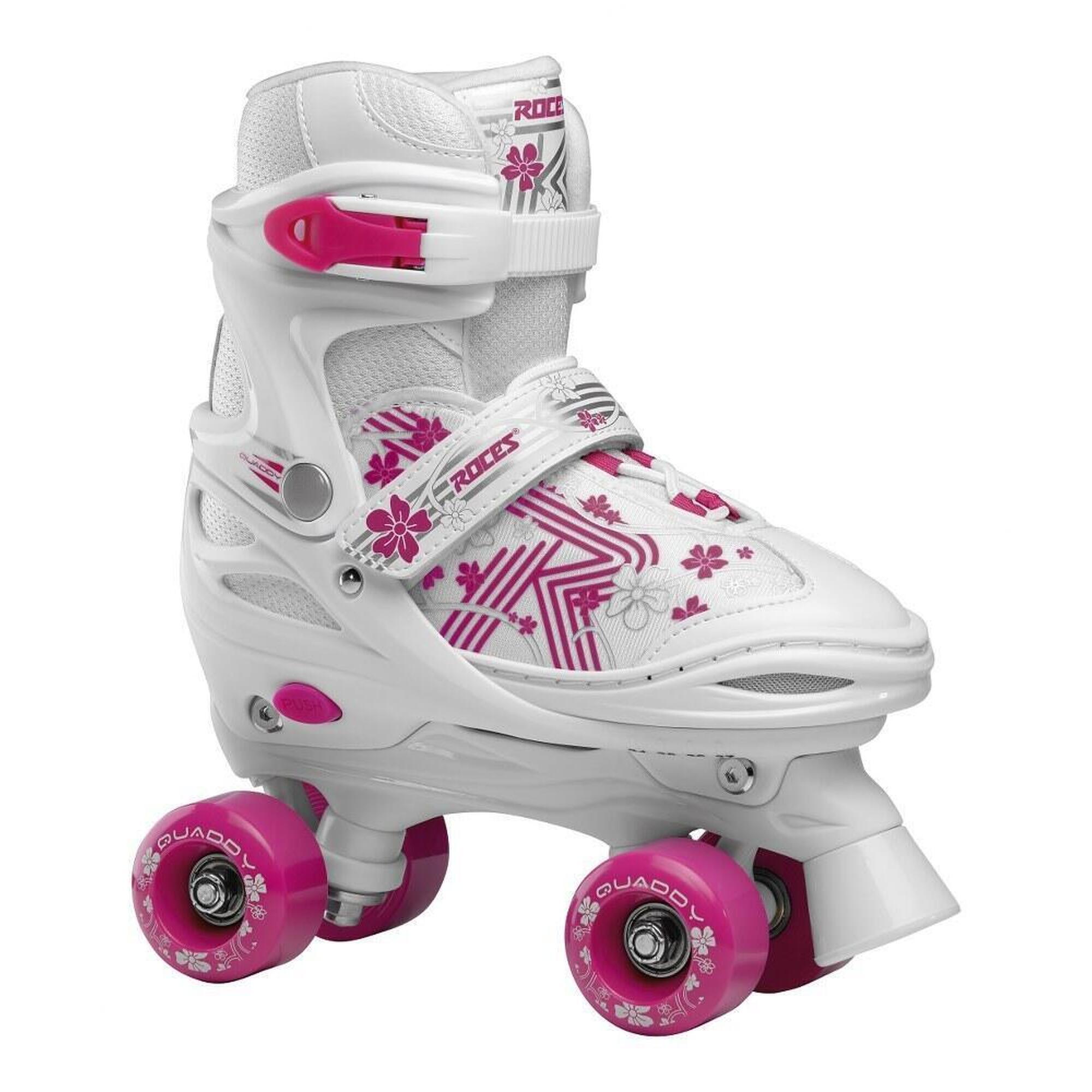 Patins - Quaddy 3.0 - Crianças - ajustáveis - preto - azul