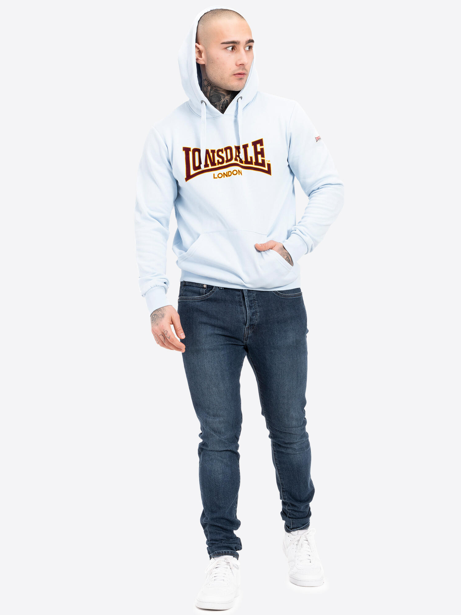 LONSDALE Heren sweatshirt met capuchon slim fit HOODED CLASSIC LL002 3/7