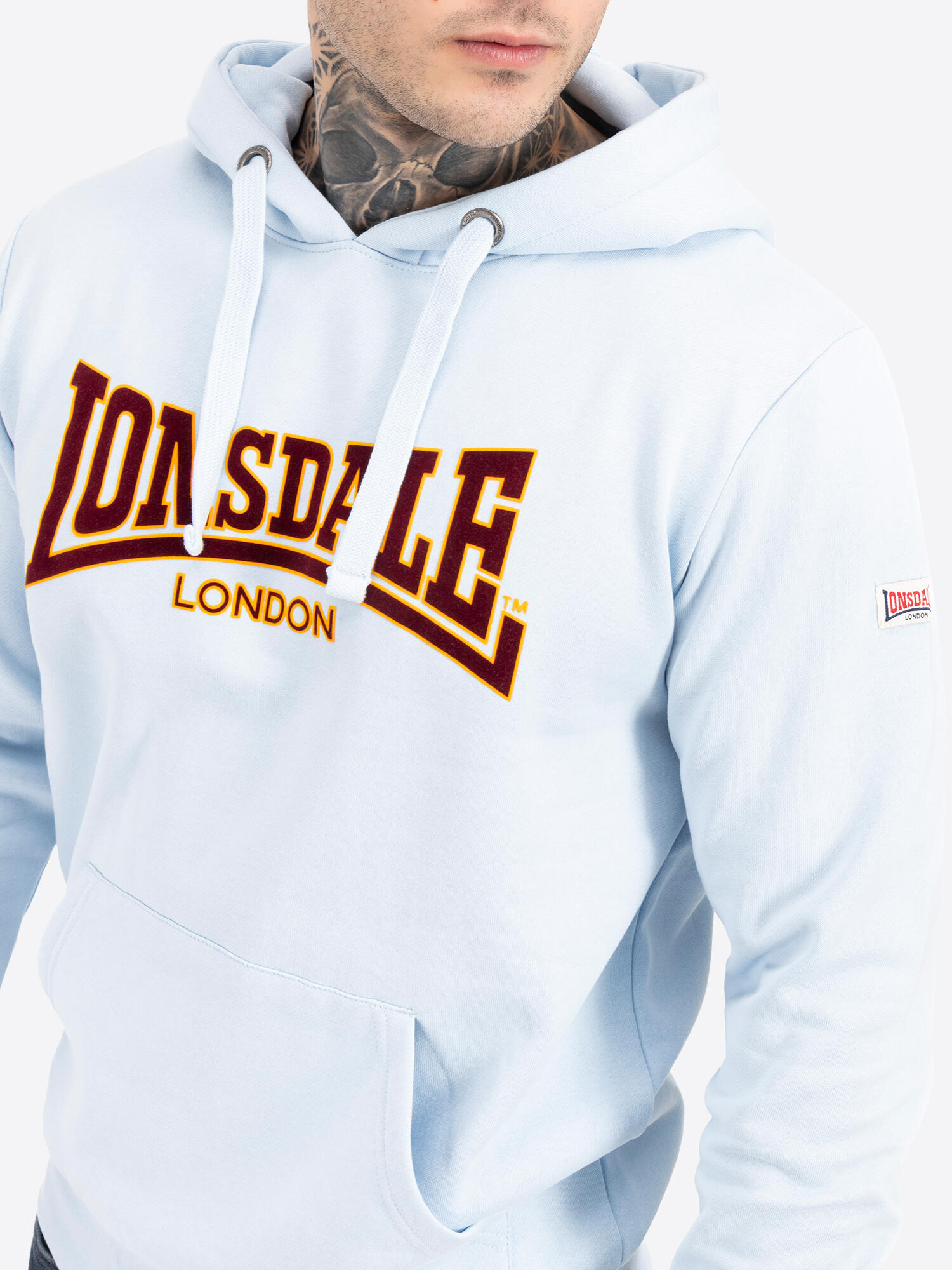 LONSDALE Heren sweatshirt met capuchon slim fit HOODED CLASSIC LL002 5/7