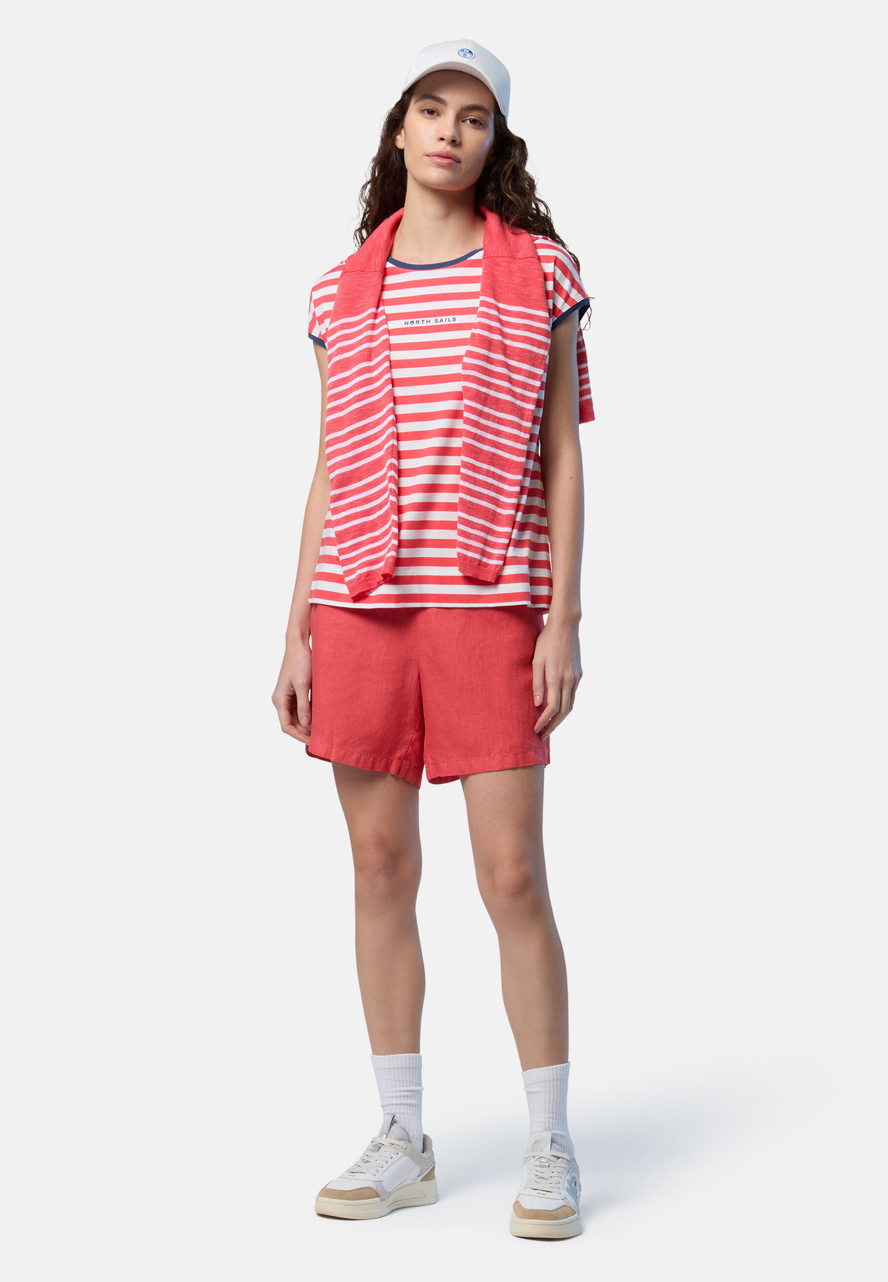 T-shirt con maniche ad aletta da donna 6/7