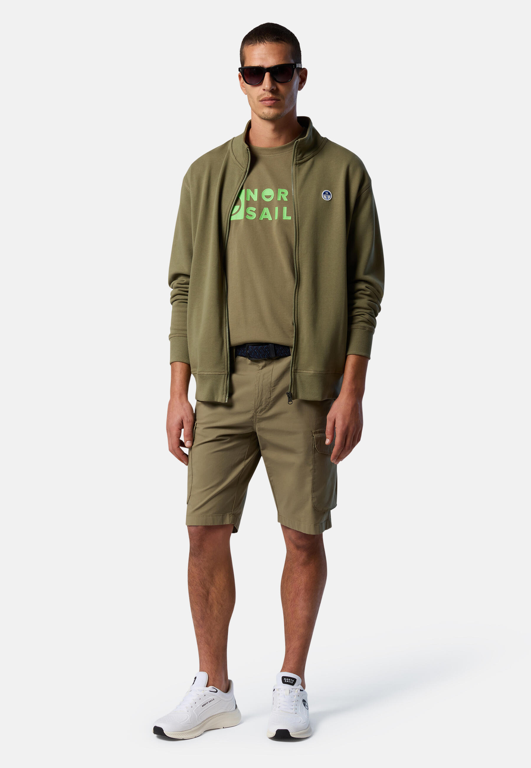 Sweat-shirt zippé avec écusson logo pour homme 6/7