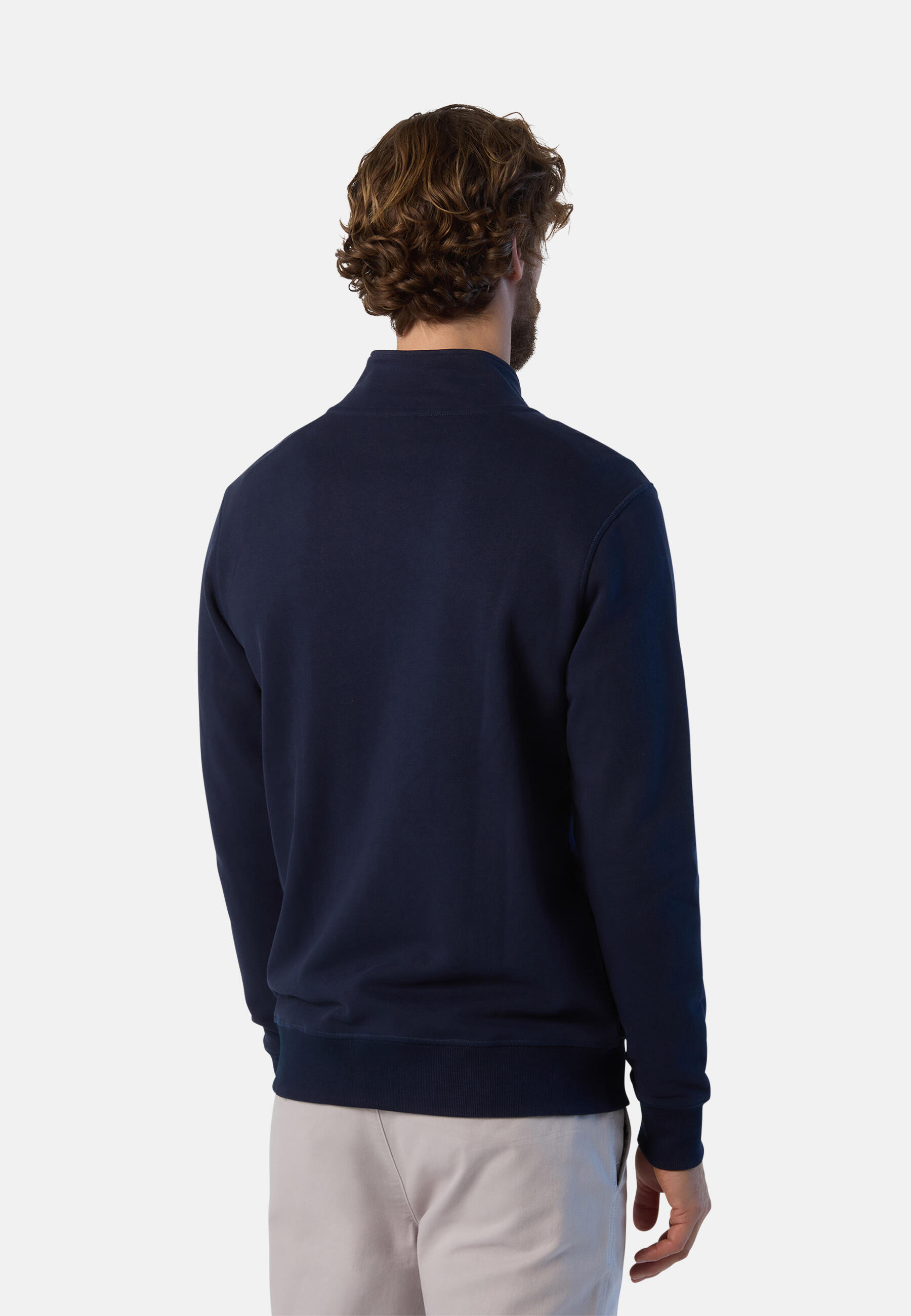Sudadera con cremallera completa y parche con logotipo para hombre 3/7