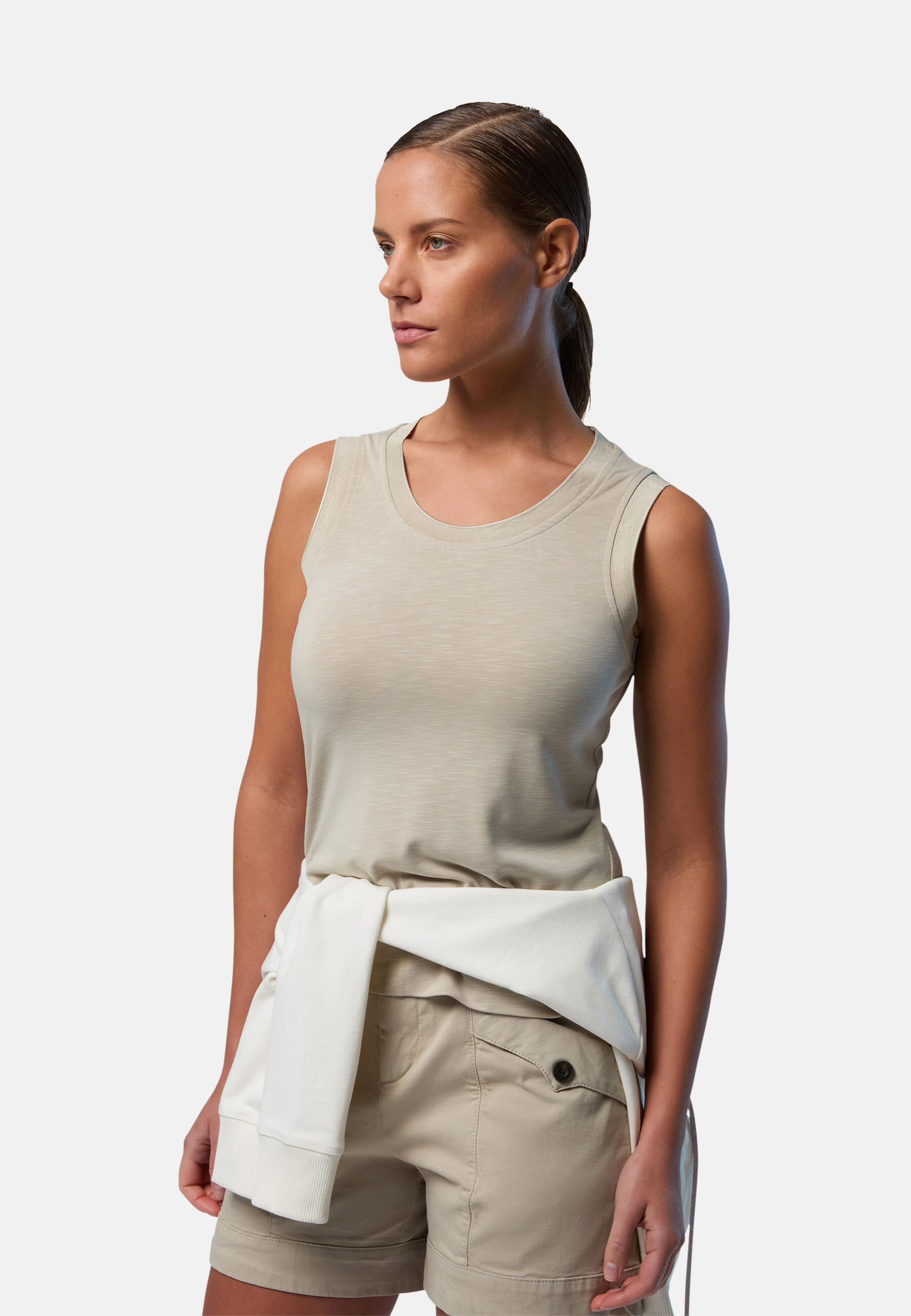 Camiseta de tirantes Jersey flameado para mujer 5/7