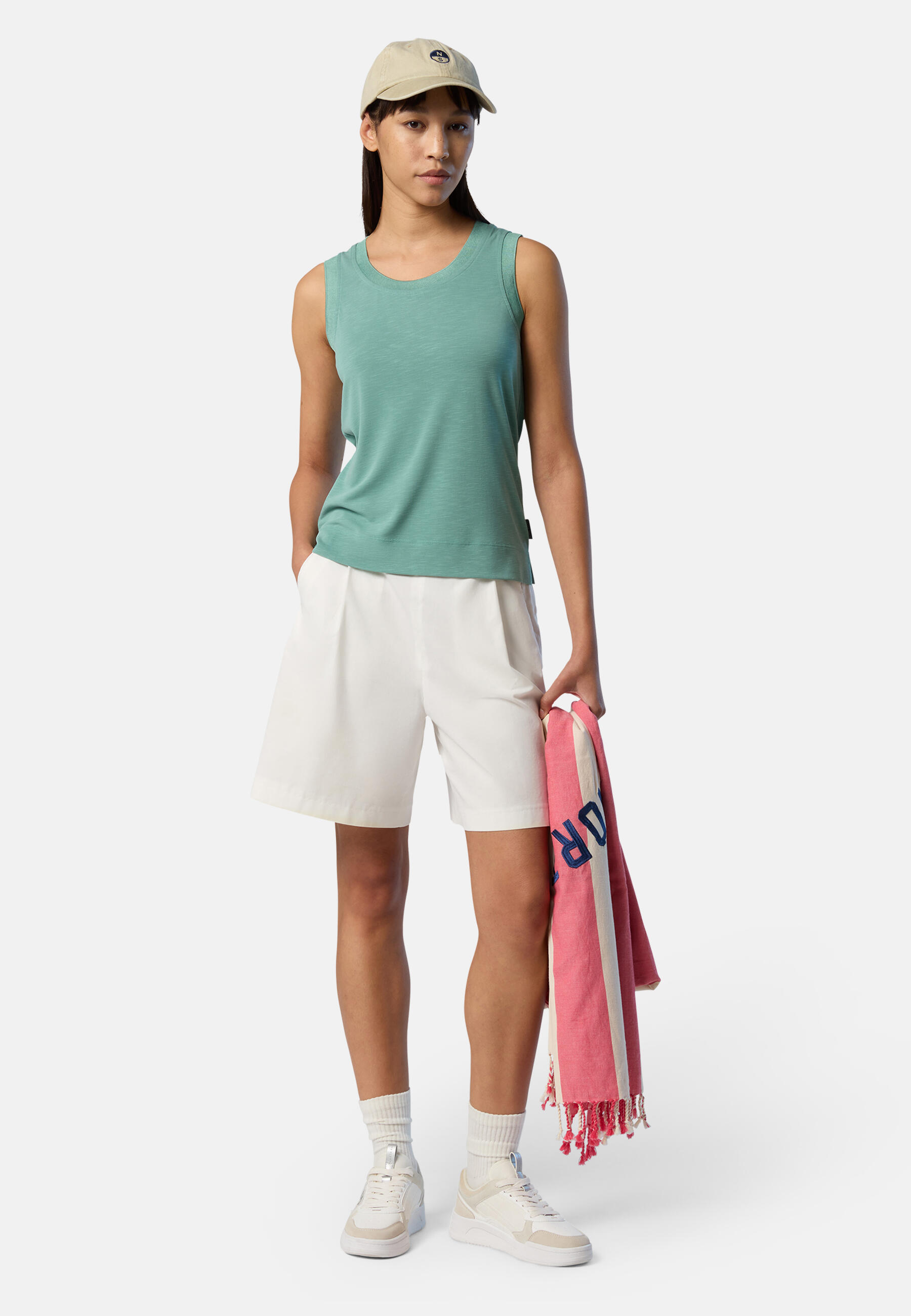 Tanktop Slub jersey voor dames 6/7