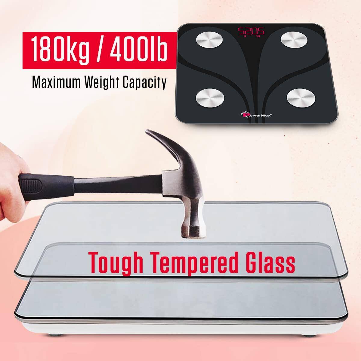 PowerMax Fitness® Bluetooth Body Fat Scale - Smart BMI Digital Bathroom Wireless Weight Scale & Body Composition Analyser with S -  4