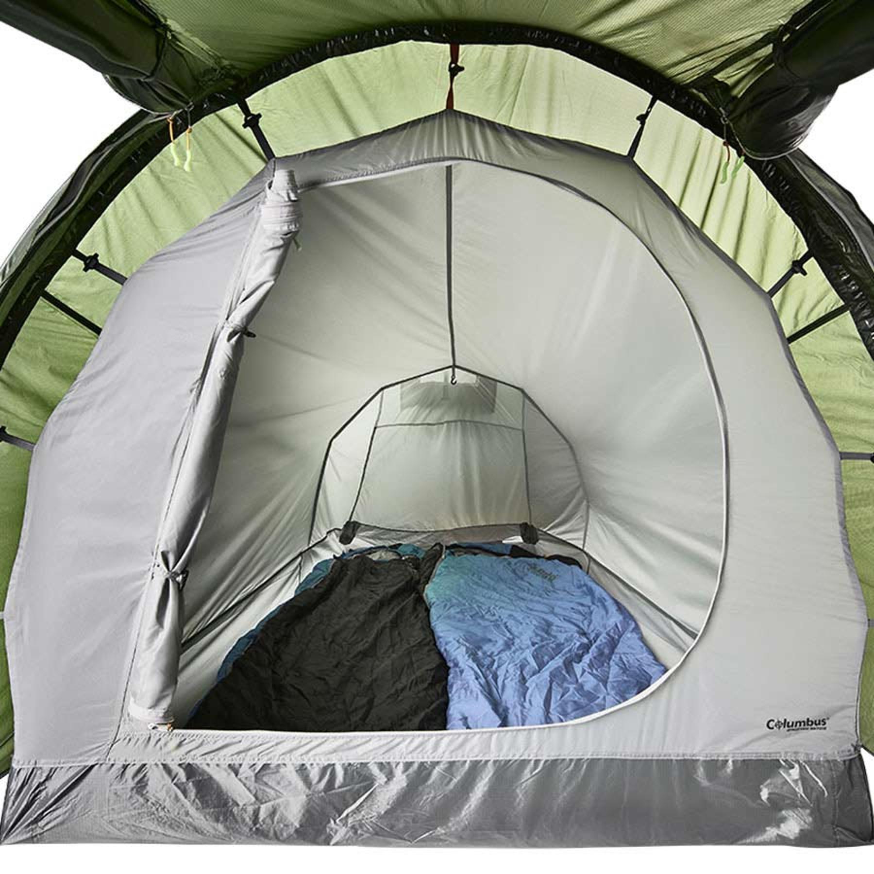 Tente de Camping Légère Columbus Tunnel 2 Kaki 4/5