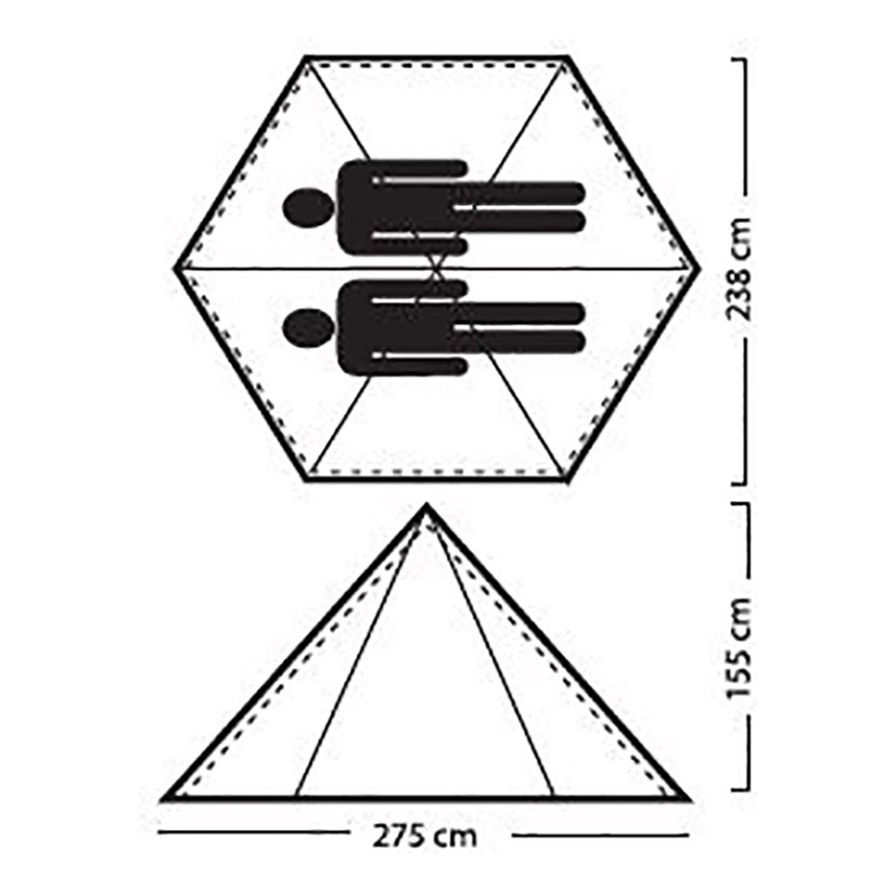 Tente de Camping ultra Légère Columbus Tipi UL 2 Kaki 5/5