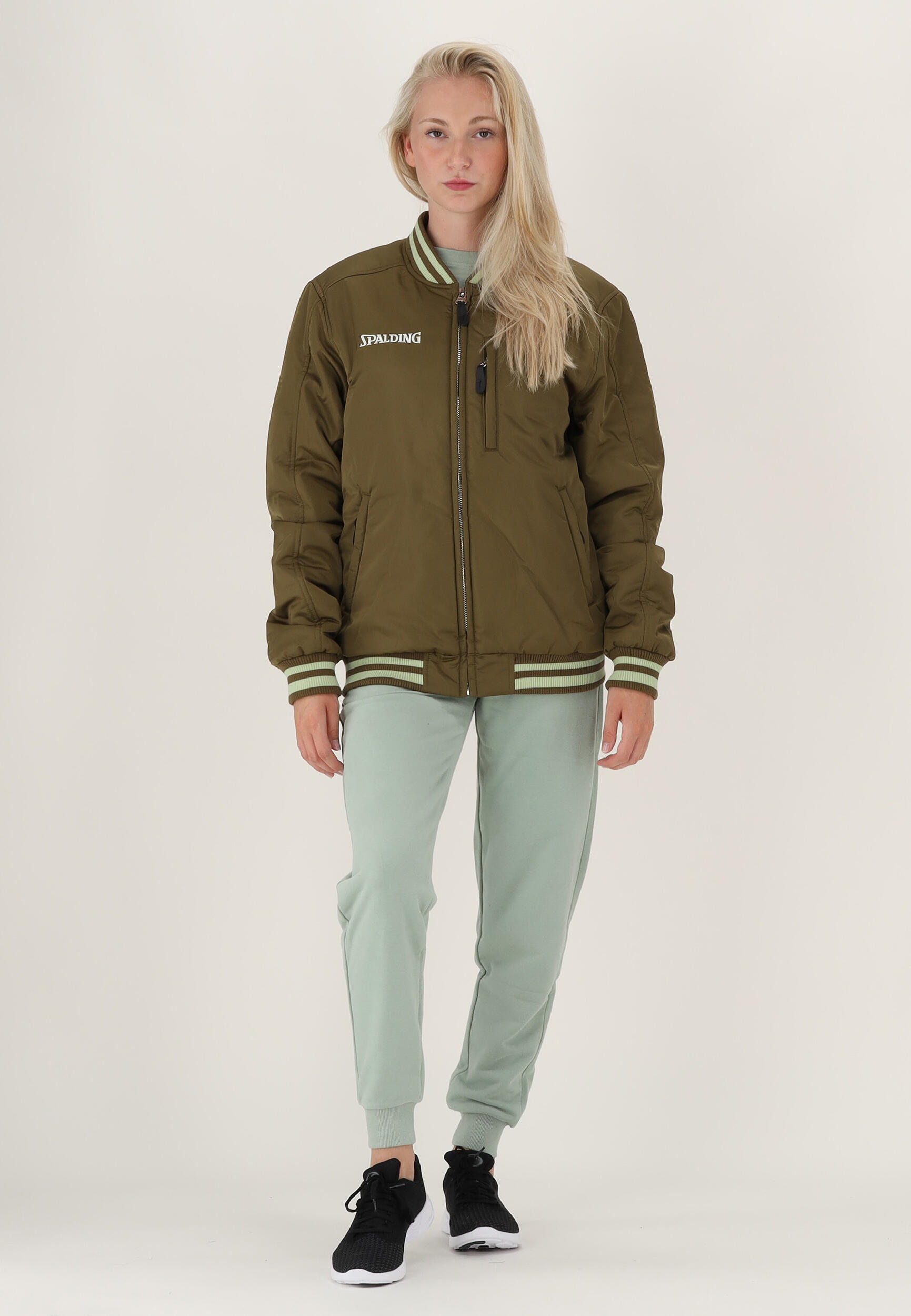 BOMBER JACKET DE BASKET khaki-feather Spalding 5/5