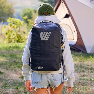 Reistas duffel rugzak 40l zwart