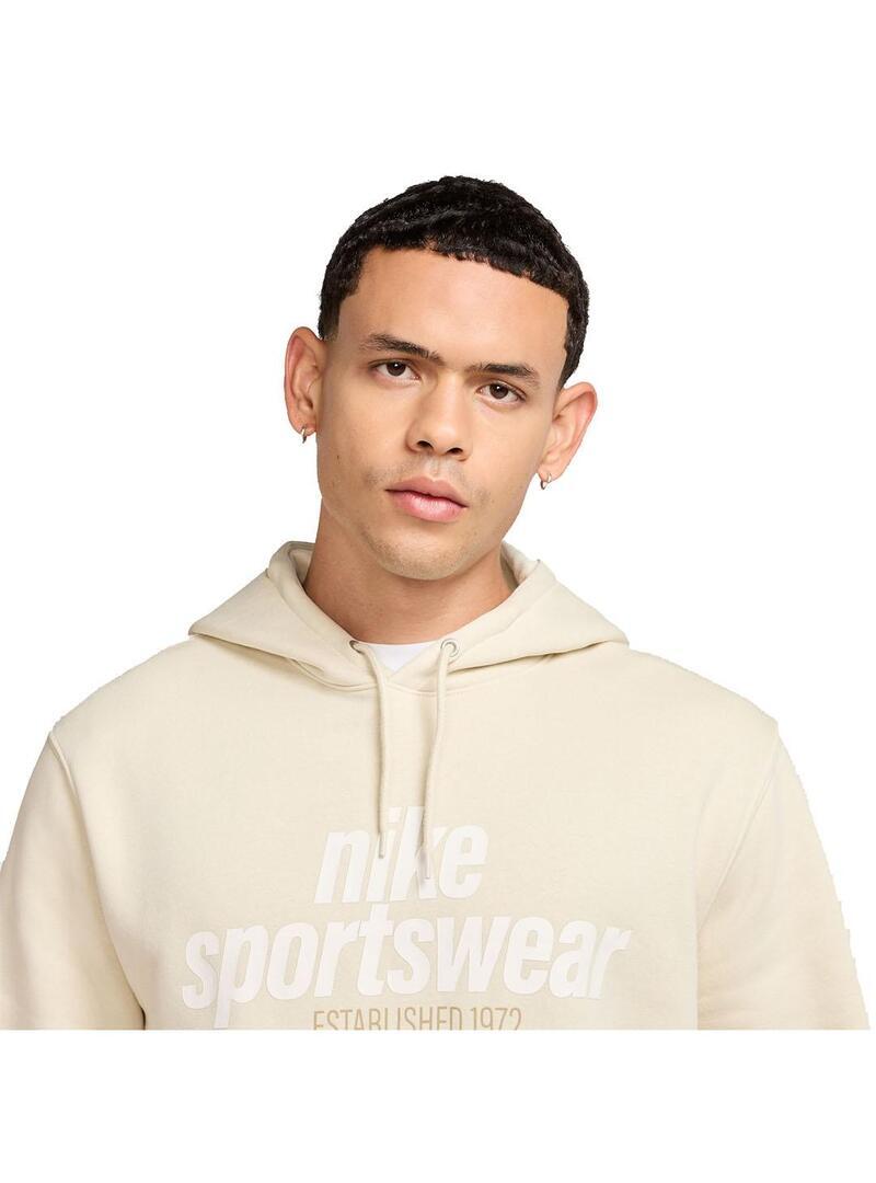 Felpe in pile per uomo Nike Club Beige 3/5