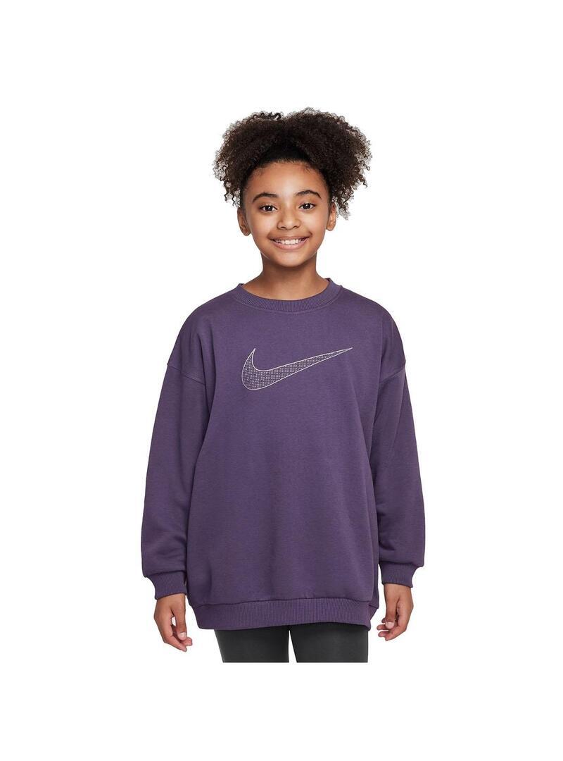 NIKE Sudaderas jerseys polares para Niño Nike Spotswear club fleece Morado