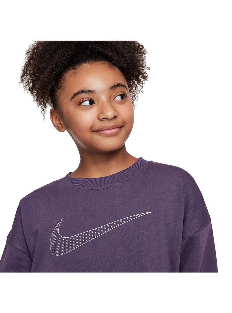 Sudaderas jerseys polares para Niño Nike Spotswear club fleece Morado 3/3