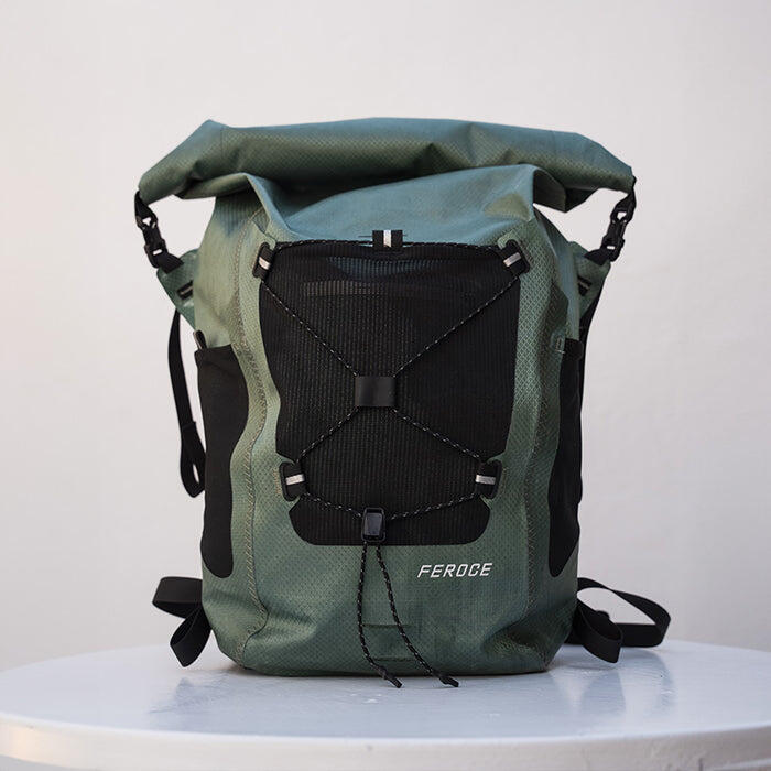 Zaino impermeabile 25L verde Feroce 2/6