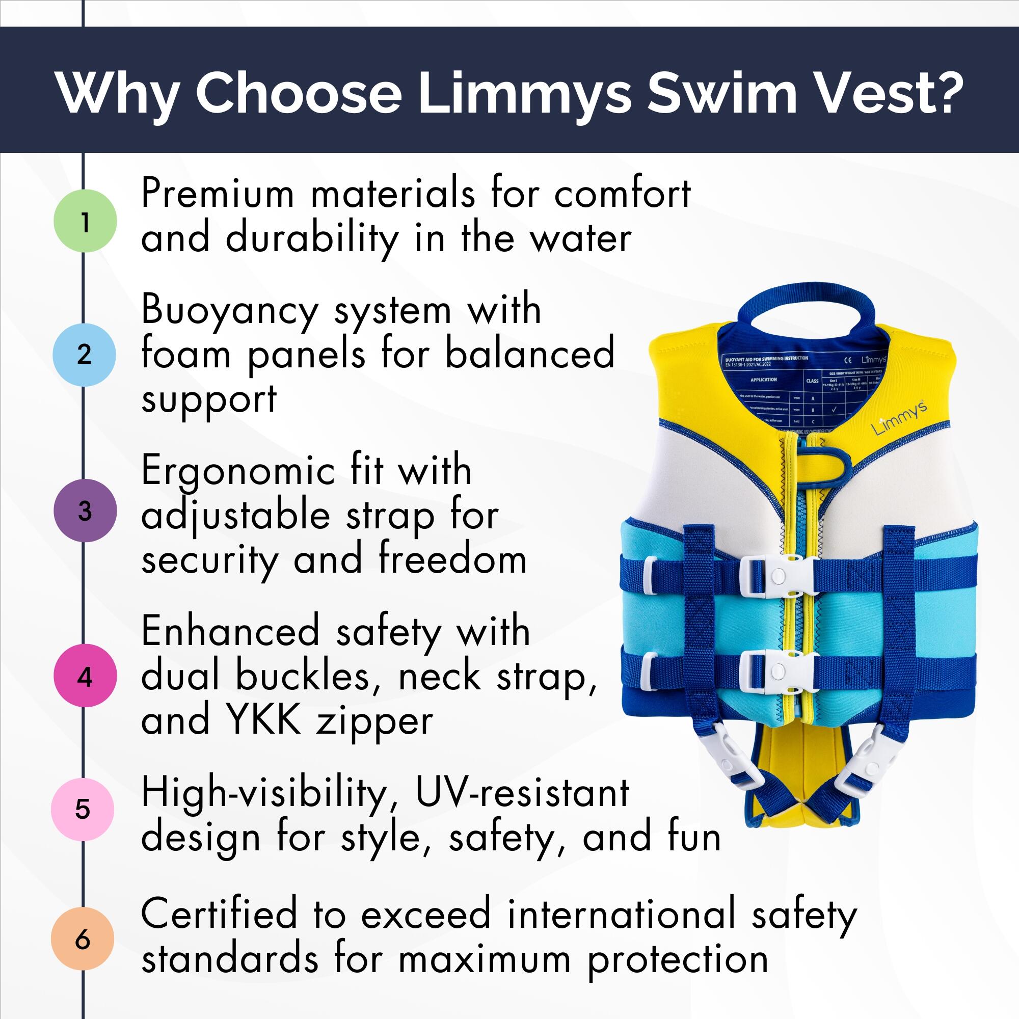 Limmys Premium neopreen zwemvest kinderen 4/8